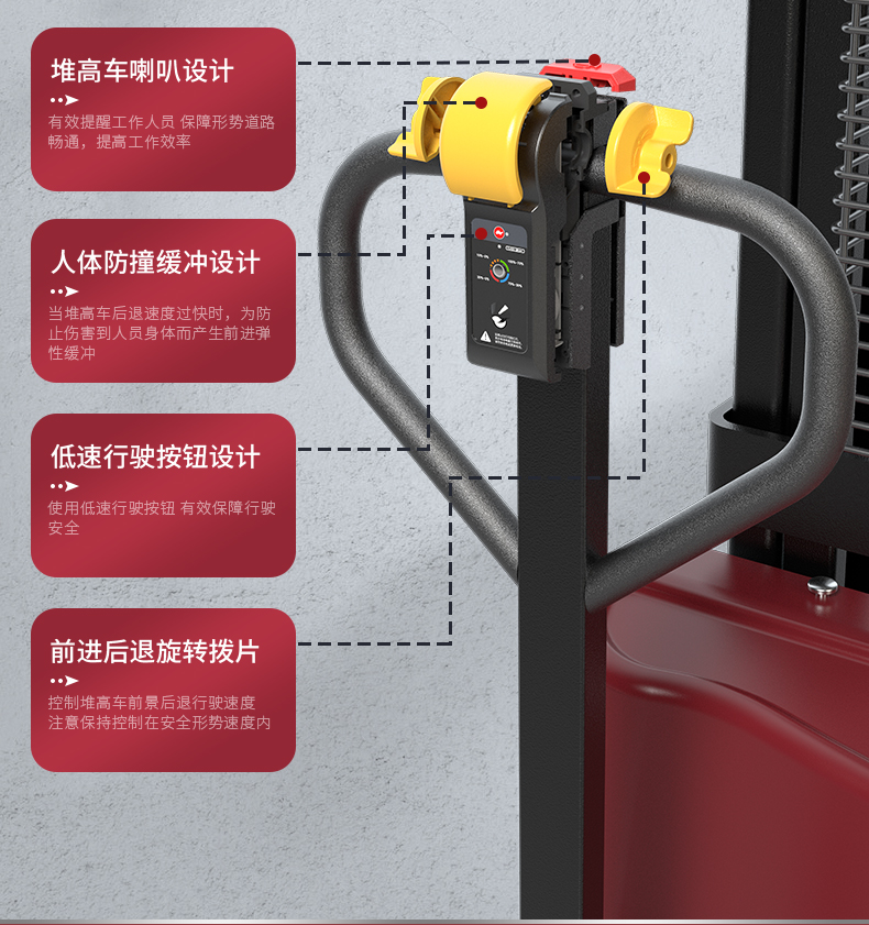 揚(yáng)子叉車(chē) 步行式全電動(dòng)堆高車(chē)QDA(圖12)